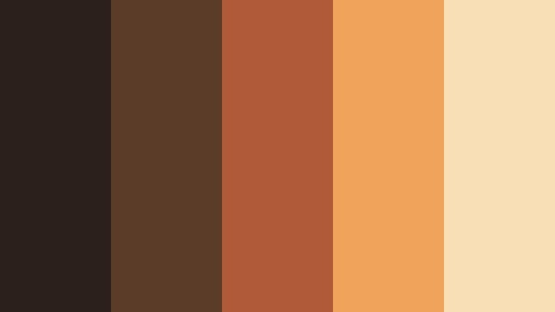 noir alley ember soil brown color palette with hex codes
