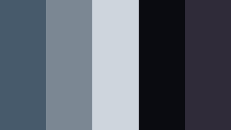 noir apartment night ashen blue color palette with hex codes