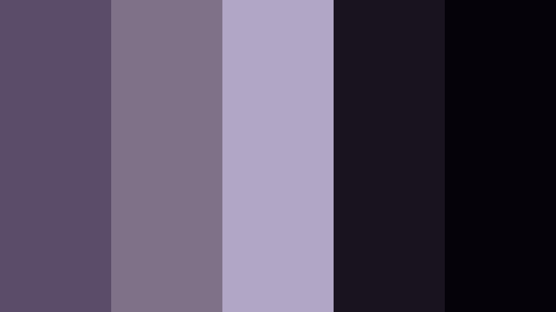 noir ash cinema purple ash color palette with hex codes