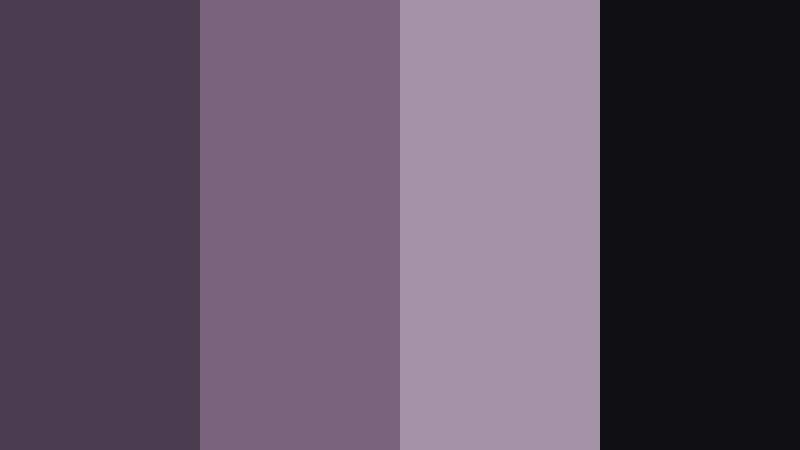 noir city alley smoky purple color palette with hex codes