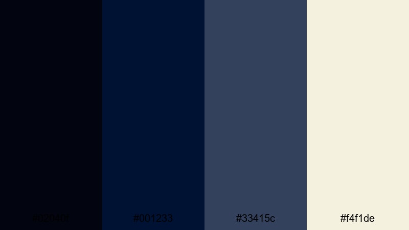 noir city skyline navy blue color palette with hex codes