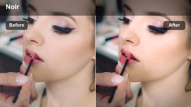 Dramatic close up portrait with deep shadows and strong contrast.