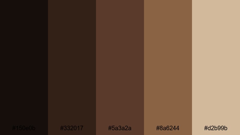 noir coffee title sequence coffee brown color palette with hex codes