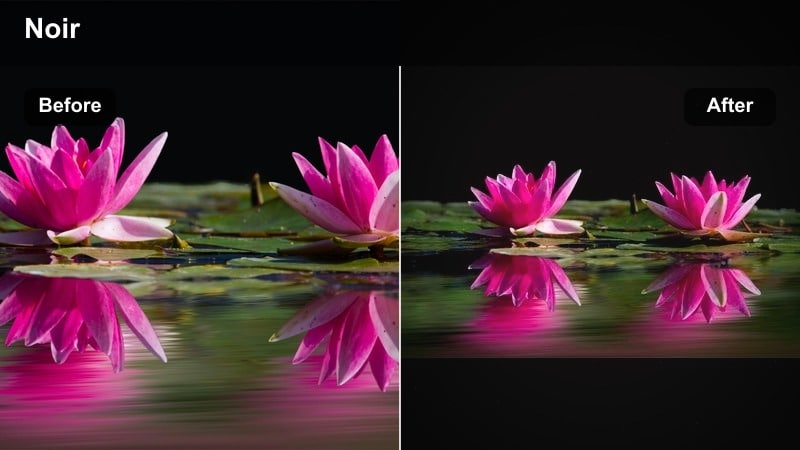 Silhouette at night with cyan noir filter