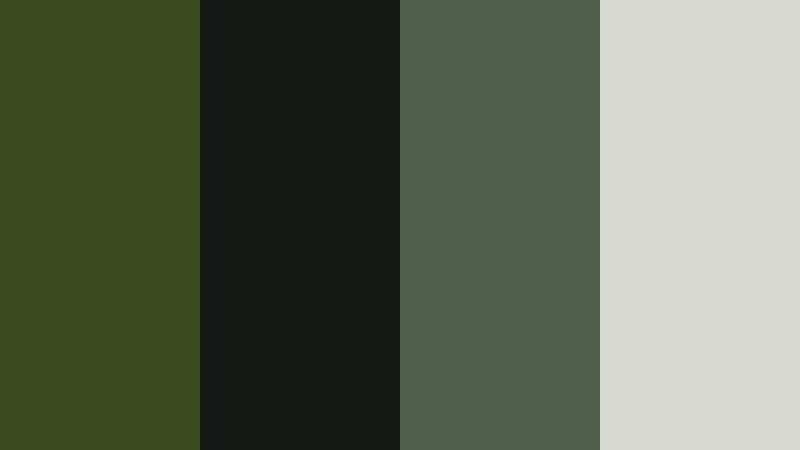 noir green alley dark moss green color palette with hex codes