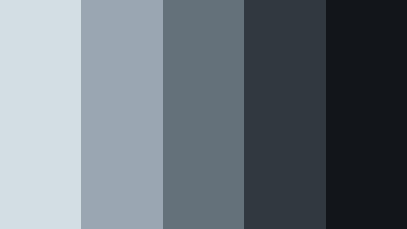 noir harbor dusk ice blue gray color palette with hex codes