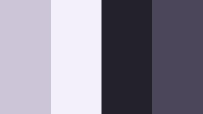 noir lilac nightfall pale lilac gray color palette with hex codes