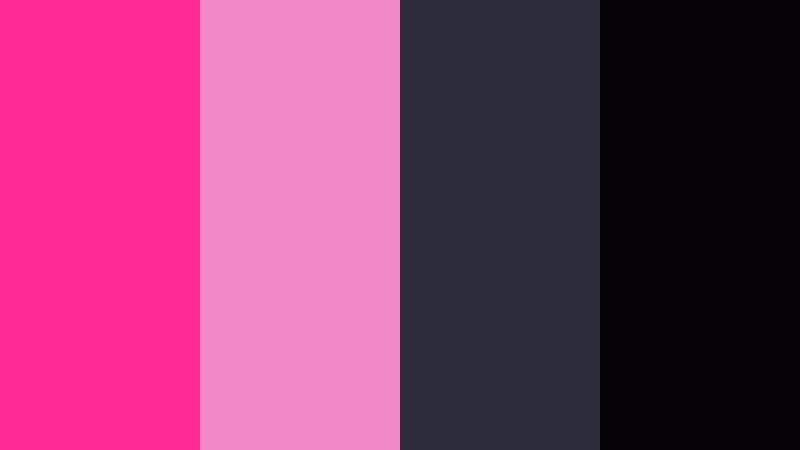 noir neon accent cyber pink color palette with hex codes