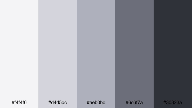 noir pastel overture pastel gray color palette with hex codes