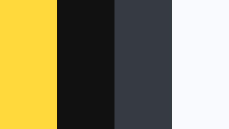 noir spotlight contrast prism yellow color palette with hex codes