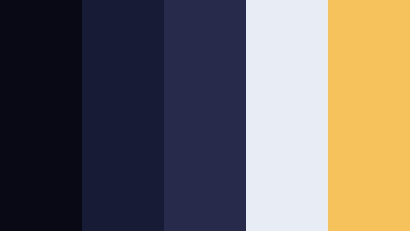 noir studio lights dark tone indigo color palette with hex codes