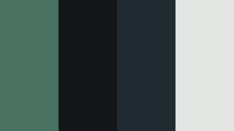 noir teal contrast cool eucalyptus color palette with hex codes