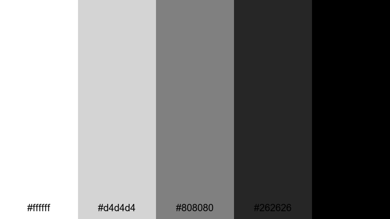 noir title sequence monochrome color palette with hex codes