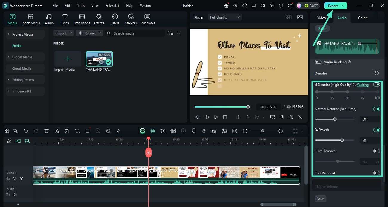 reduce noise from video