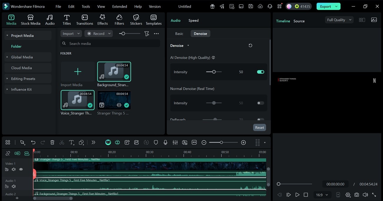 wondershare filmora audio denoiser