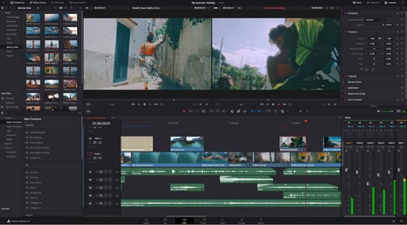 davinci resolve nle video editor