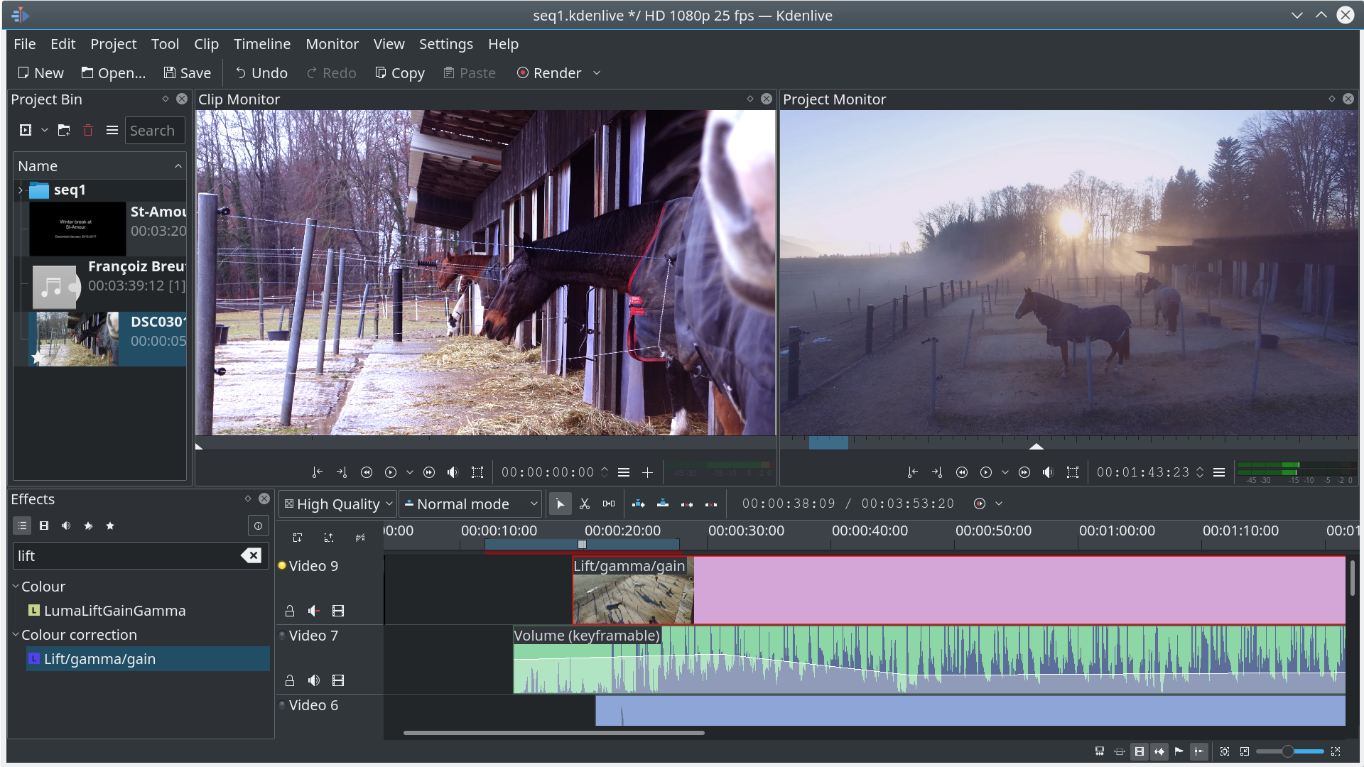 kdenlive nonlinear video editing interface