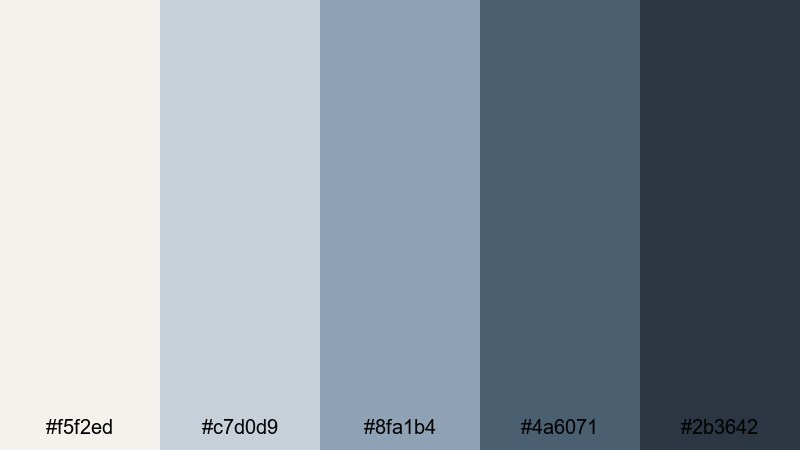 nordic cabin lakeview lake color palette with hex codes