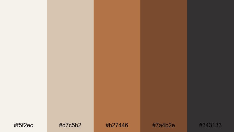 nordic copper accents brown copper color palette with hex codes