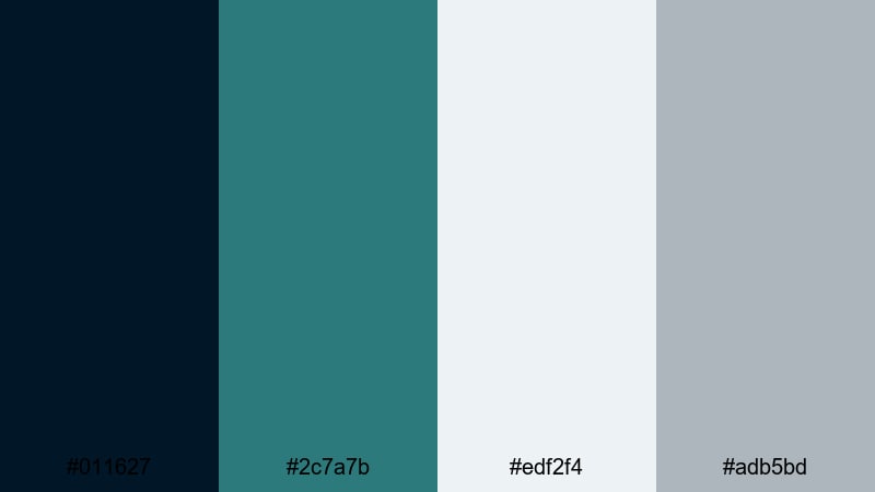 nordic dock minimal dark blue green color palette with hex codes