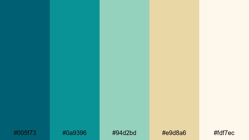 nordic harbor calm ocean boat blue color palette with hex codes