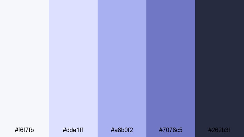 nordic lilac interface blue lilac color palette with hex codes