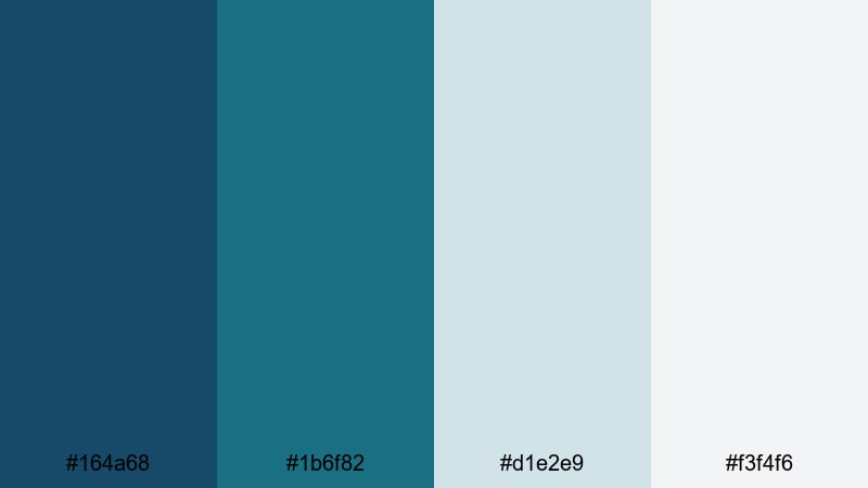 nordic loft waves blue coral color palette with hex codes