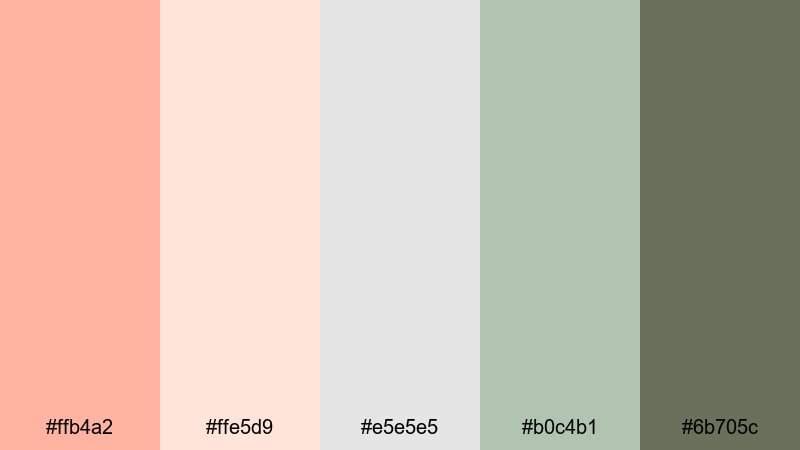 nordic melon mist melon color palette with hex codes