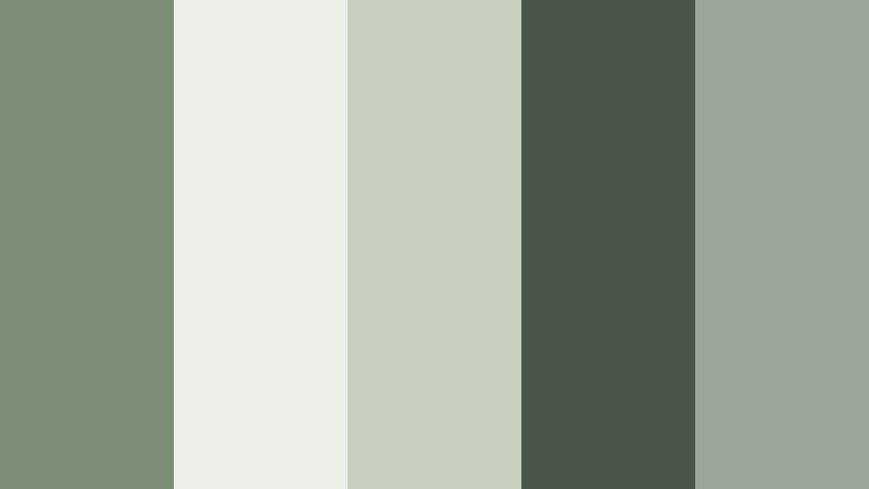 nordic moss calm soft moss green color palette with hex codes