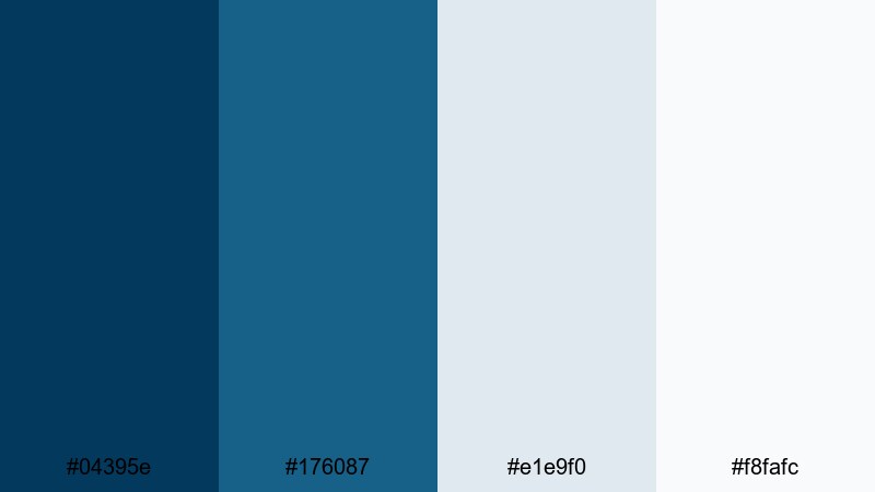 nordic sea interface sea blue color palette with hex codes
