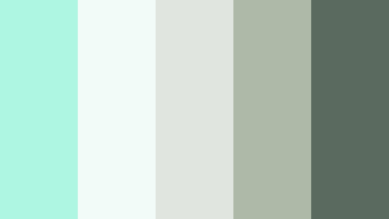 nordic spa mint icy mint color palette with hex codes