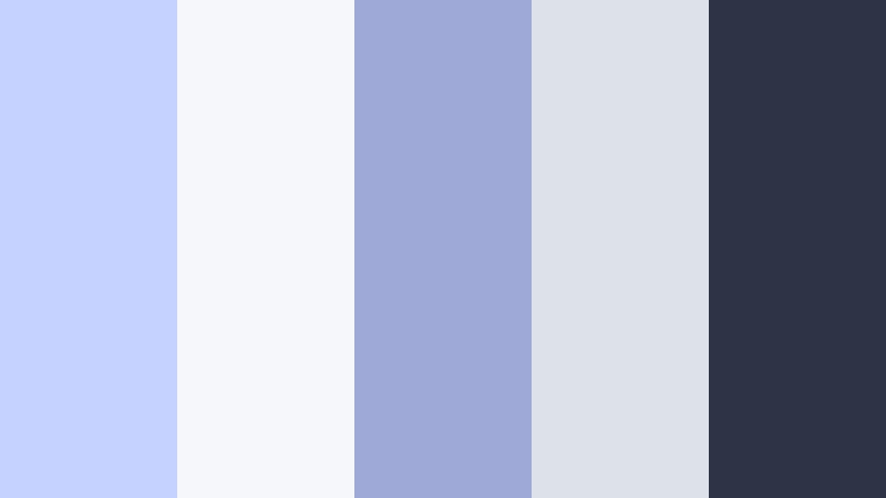 nordic studio chill icy periwinkle color palette with hex codes