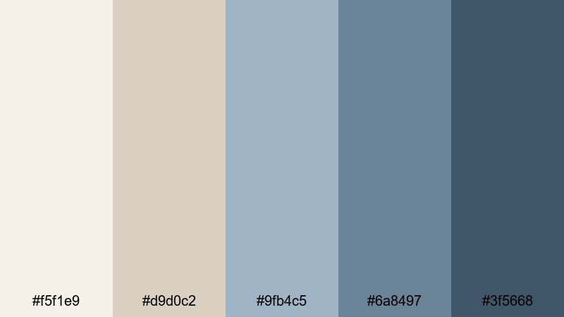 nordic studio glow beige blue color palette with hex codes