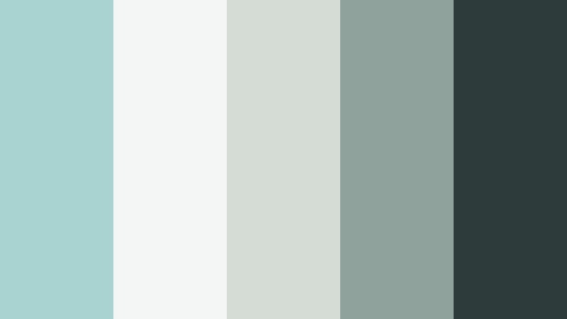 nordic tidal calm waterfall mist color palette with hex codes
