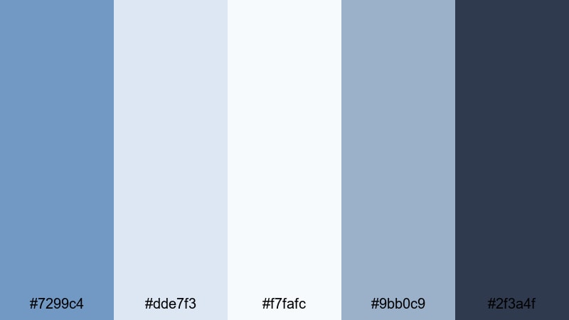 nordic ux breeze dark pastel blue color palette with hex codes