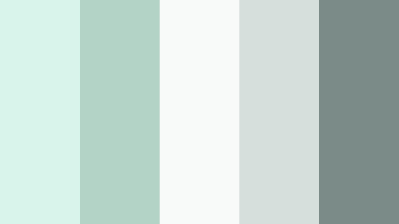 nordic workspace calm pale seafoam color palette with hex codes