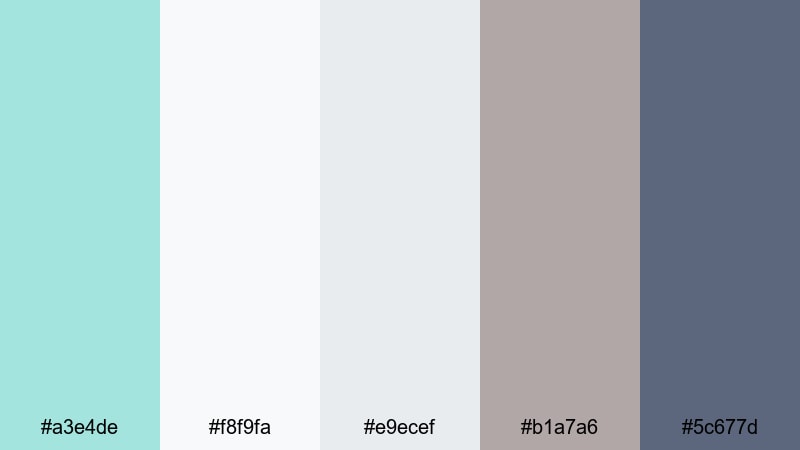 nordic workspace calm robins egg blue color palette with hex codes