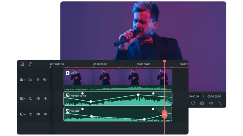 ai audio editing in filmora