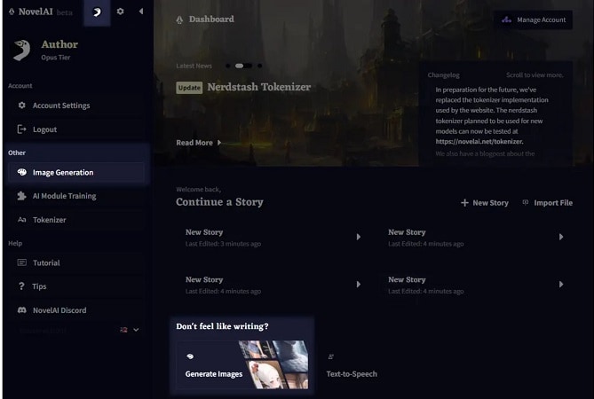 novelai text to image feature