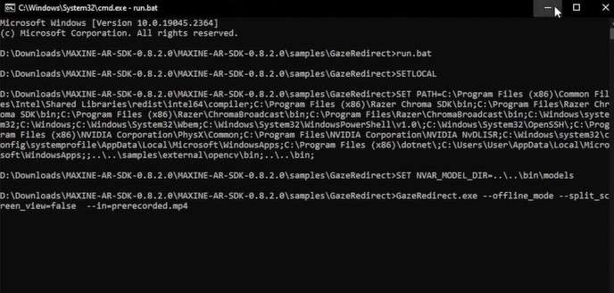 run bat file again