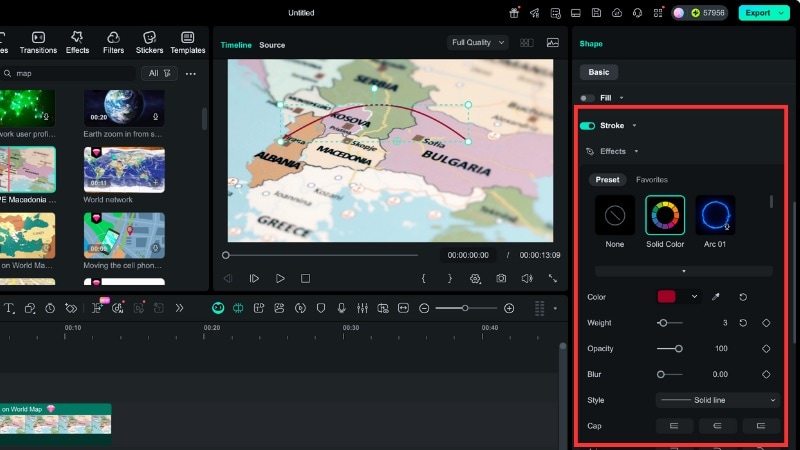 adjust stroke color and thickness