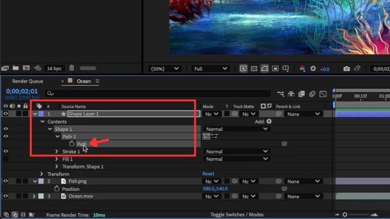 copy the path of the shape layer