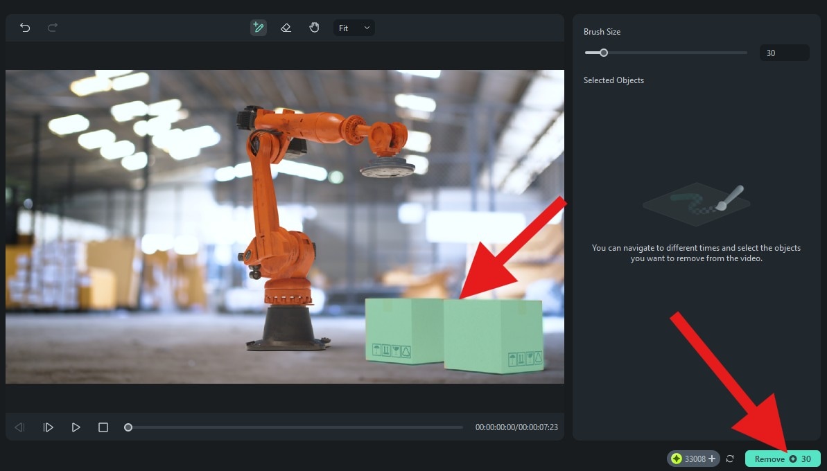 activate the ai object remover feature