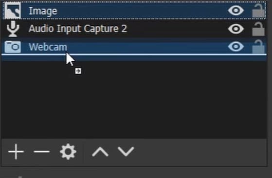 move the Image name in obs