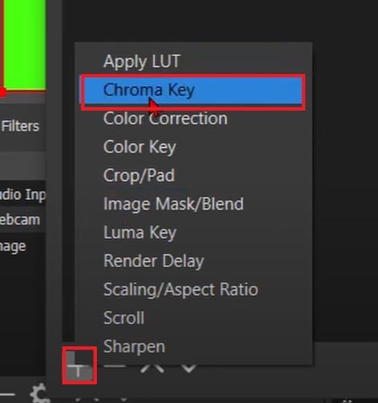 chrome key feature in obs