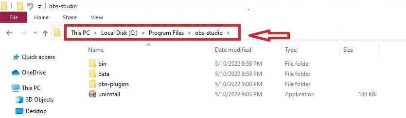 copy obs plugins to the installation folder