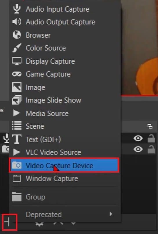 add a video capture device