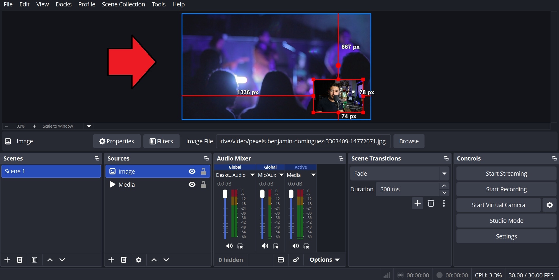 resize the videos position