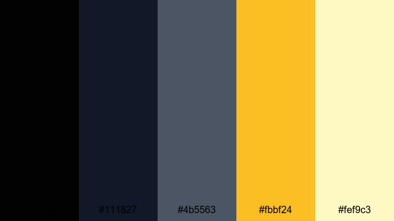 obsidian gold premier dark color palette with hex codes