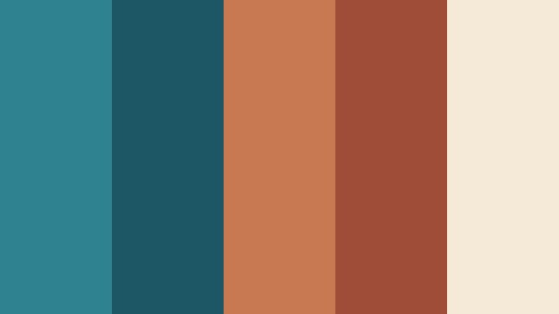 ocean clay horizon complementary color color palette with hex codes
